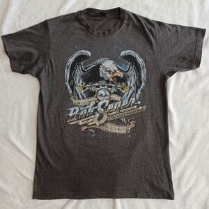 Bob Seger M T-Shirt final tour 2018-2019 Silver Bullet Band Eagle Motorcycle